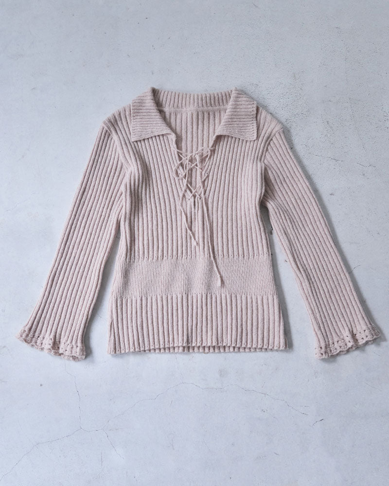 【予約】Wool Nuance Knit Polo/JöICEADDED /J263KN02