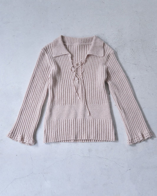【予約】Wool Nuance Knit Polo/JöICEADDED /J263KN02