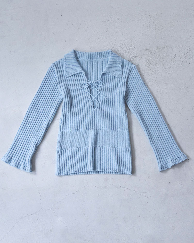 【予約】Wool Nuance Knit Polo/JöICEADDED /J263KN02