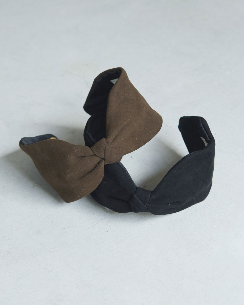 【受注】スウェード　ノット　ヘッドバンド/miahat & accessory /2673