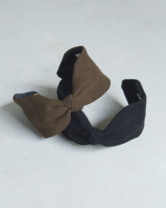 【受注】スウェード　ノット　ヘッドバンド/miahat & accessory /2673