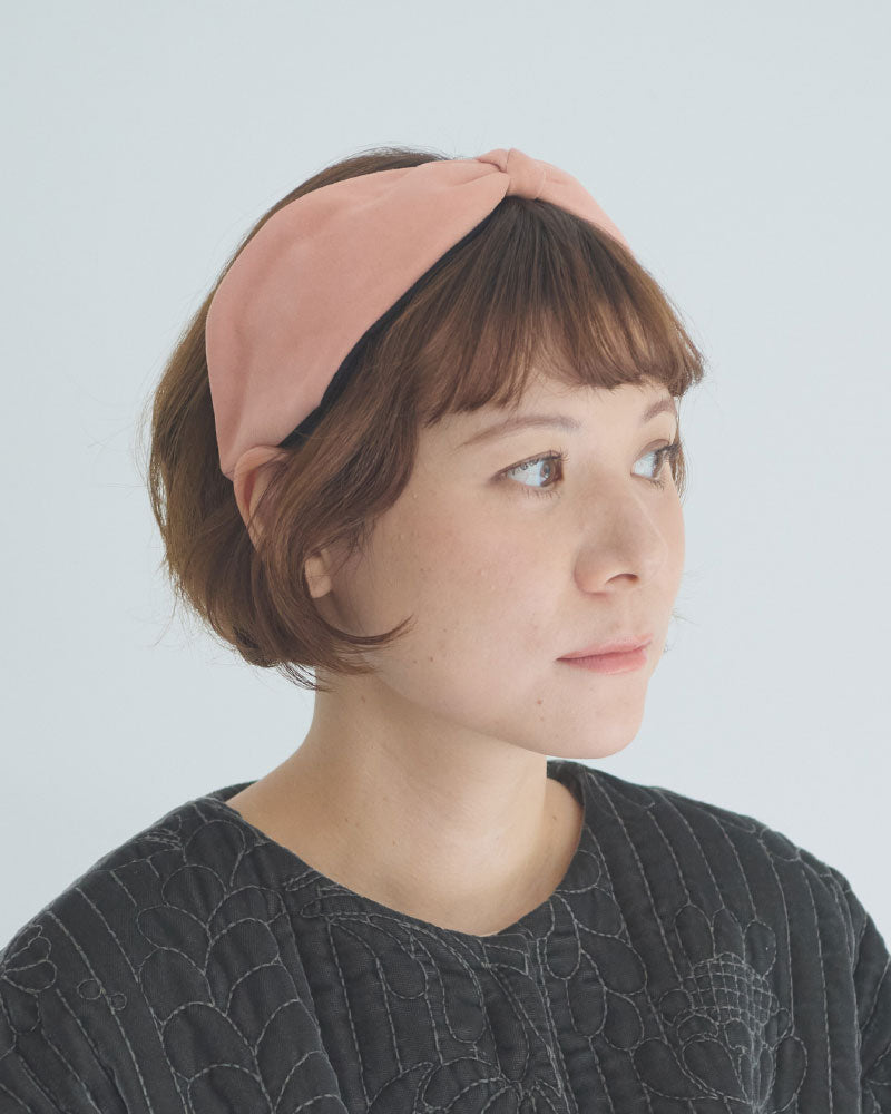 【受注】スウェード　ノット　ヘッドバンド/miahat & accessory /2673