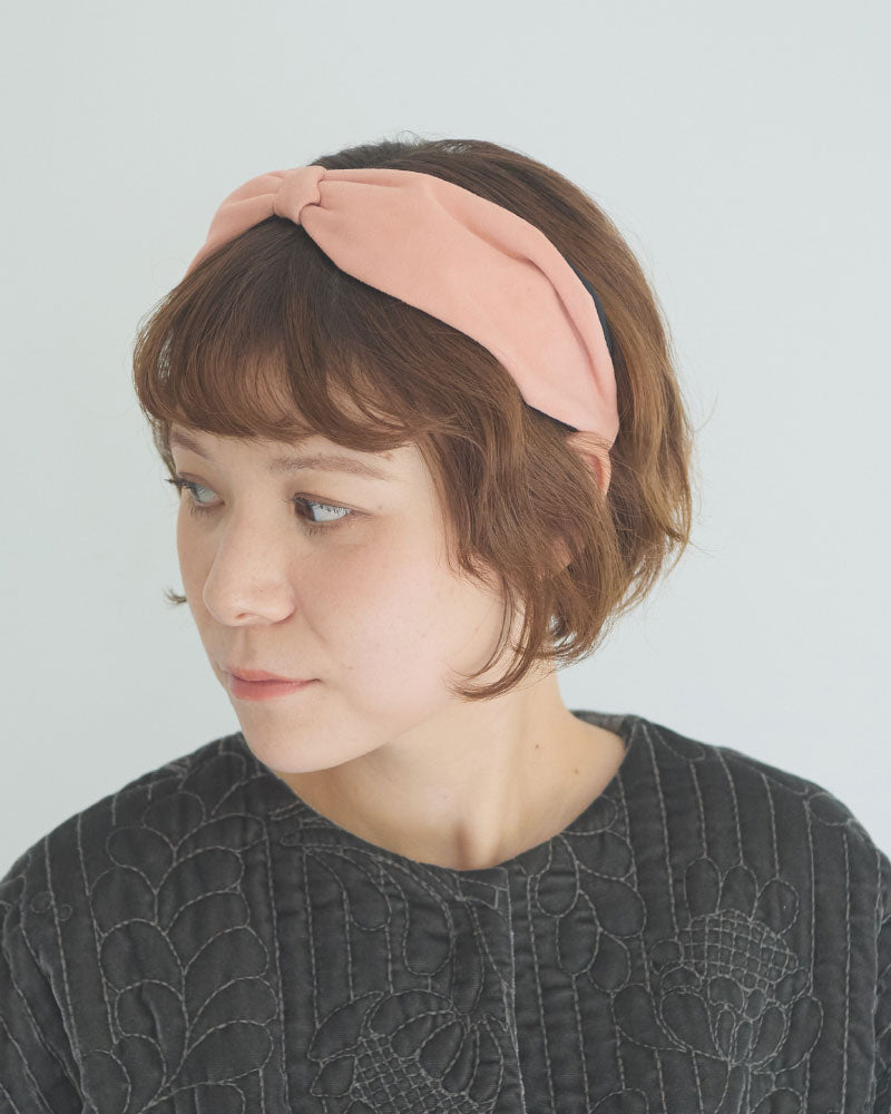 【受注】スウェード　ノット　ヘッドバンド/miahat & accessory /2673