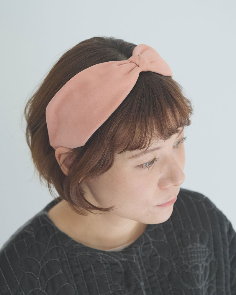【受注】スウェード　ノット　ヘッドバンド/miahat & accessory /2673