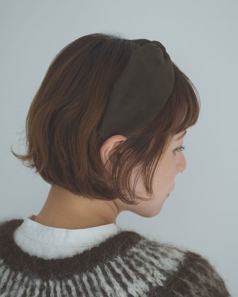 【受注】スウェード　ノット　ヘッドバンド/miahat & accessory /2673