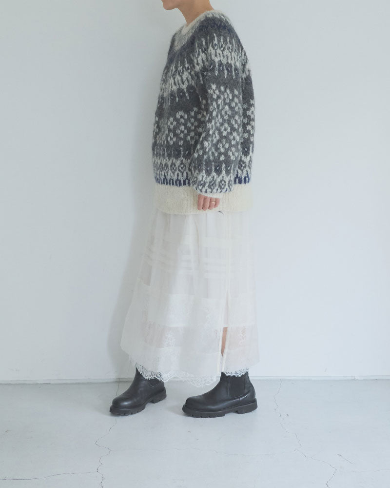 silk organdy skirt/Hériter/H2-26-4002