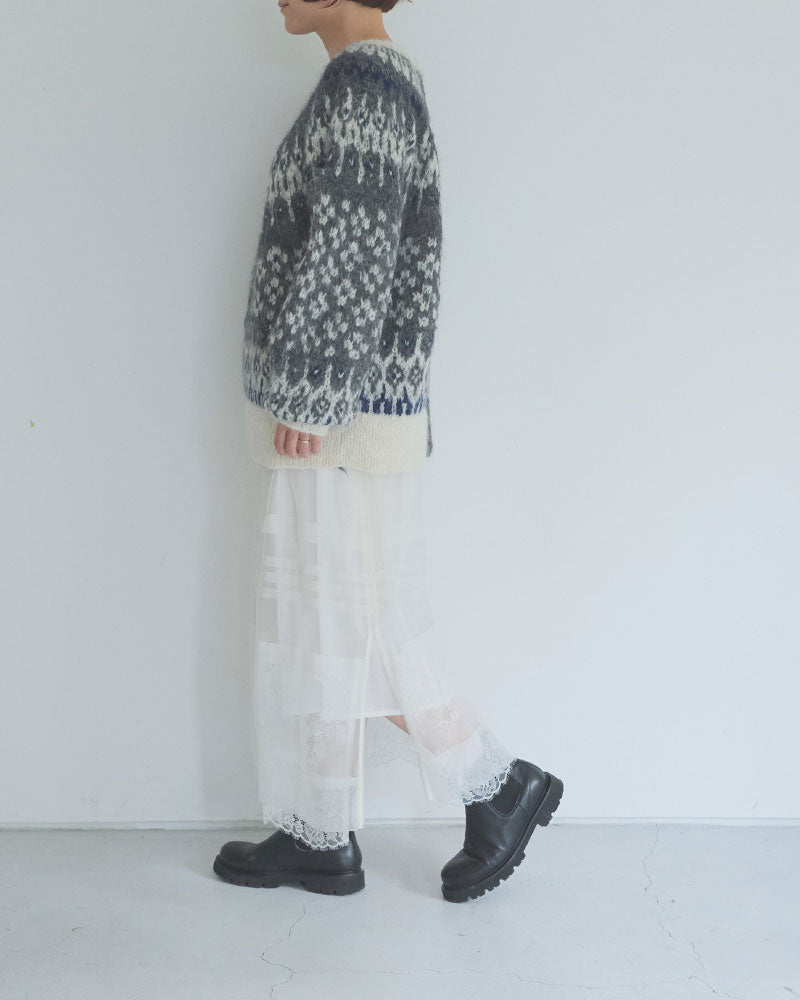 silk organdy skirt/Hériter/H2-26-4002
