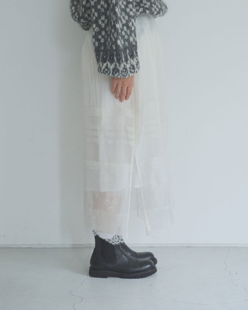 silk organdy skirt/Hériter/H2-26-4002