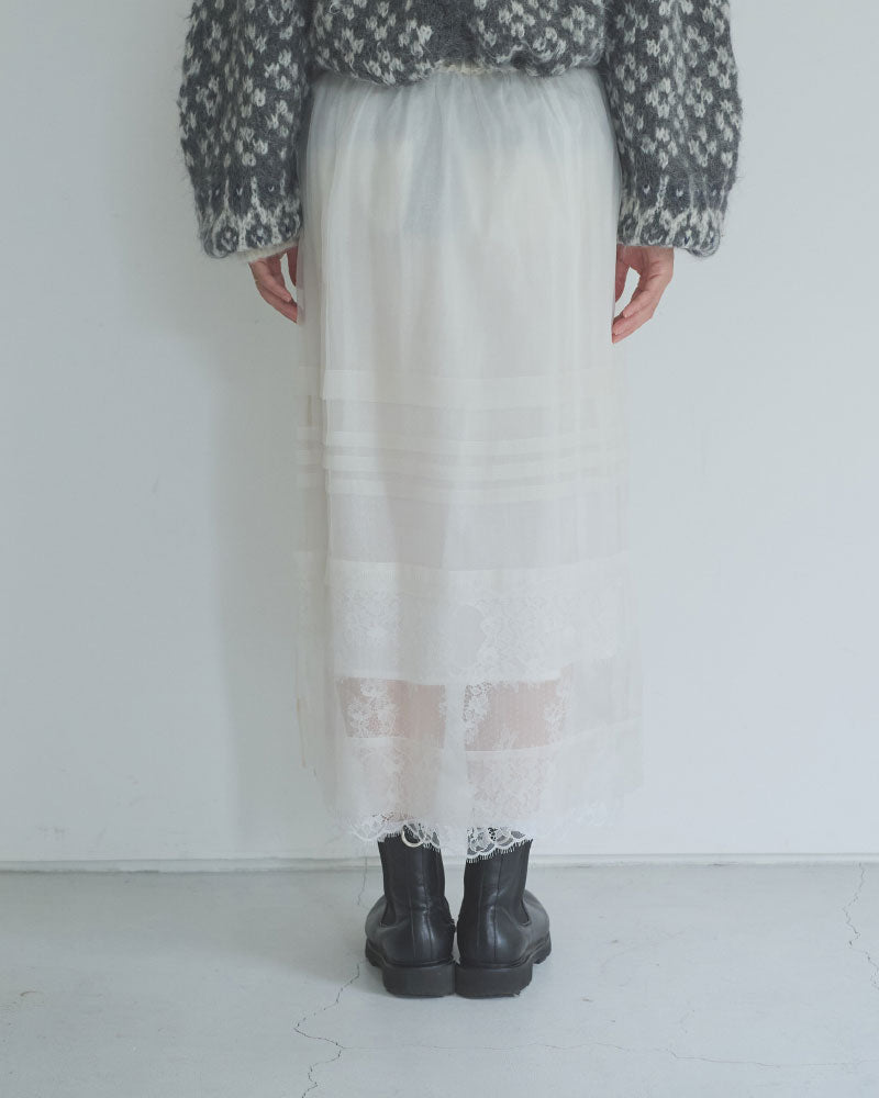 silk organdy skirt/Hériter/H2-26-4002