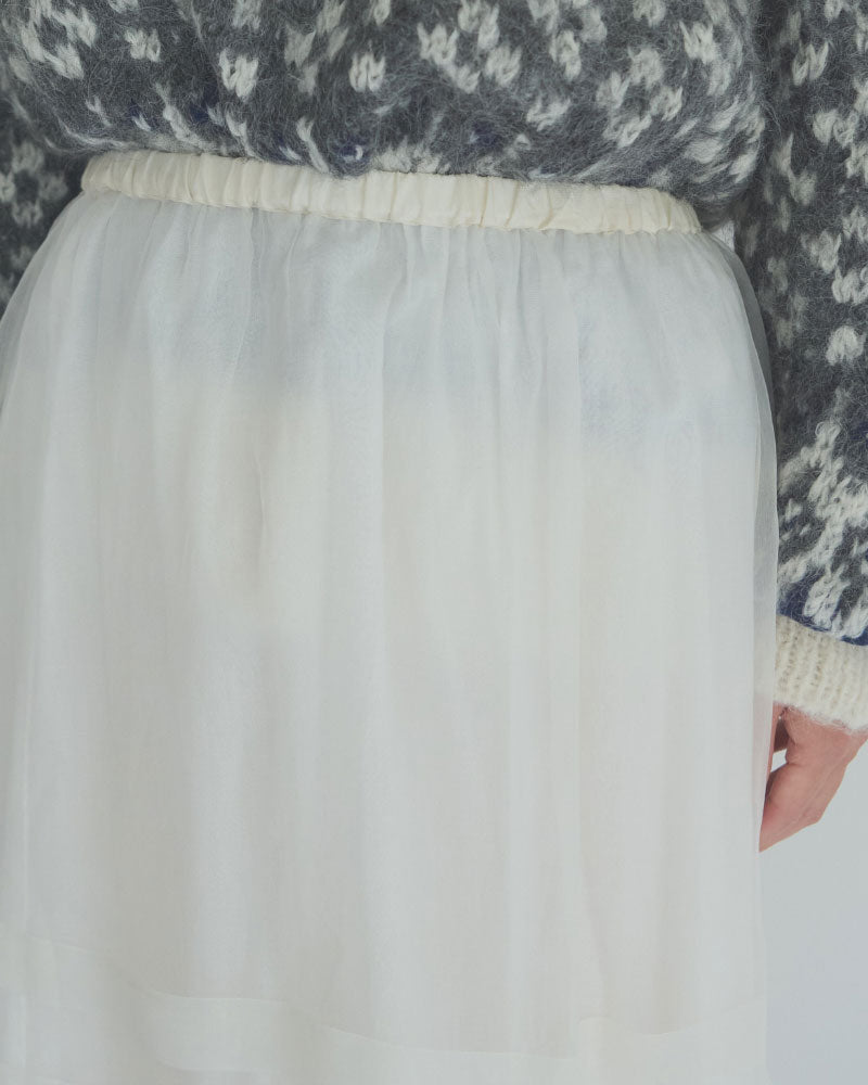 silk organdy skirt/Hériter/H2-26-4002