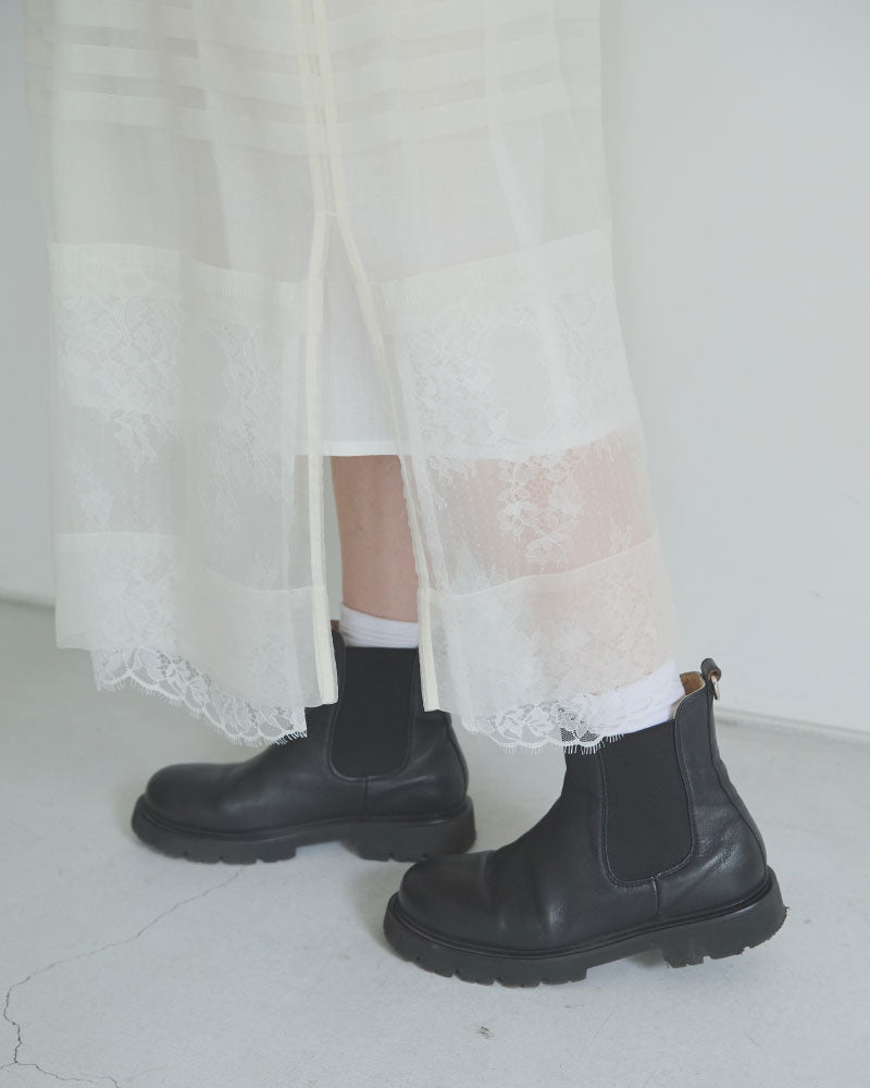 silk organdy skirt/Hériter/H2-26-4002