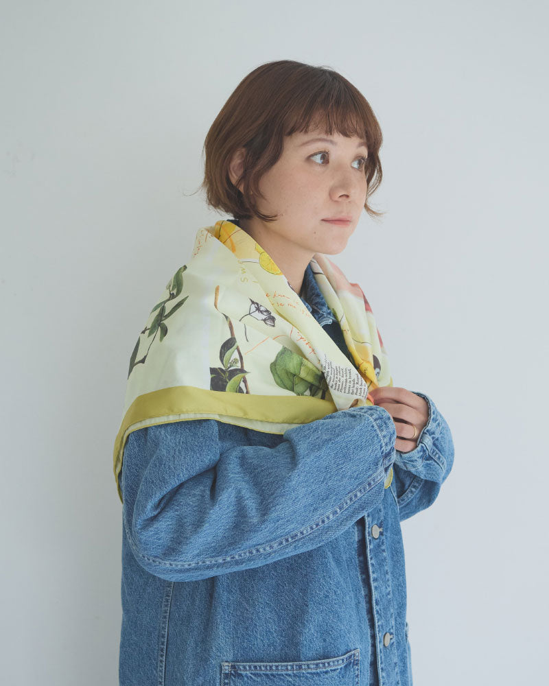 【受注】printed scarf LEMON /vent de moe