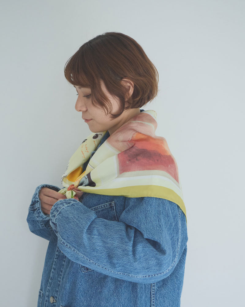 【受注】printed scarf LEMON /vent de moe