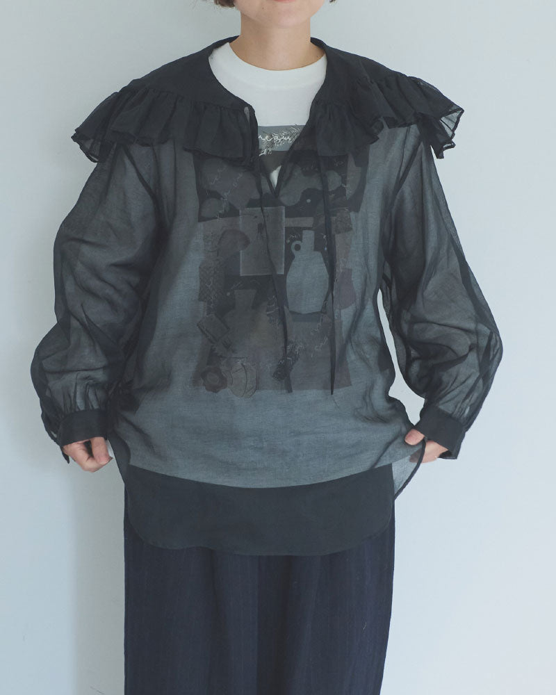 fril collar blouse/Hériter/H0-00-3065