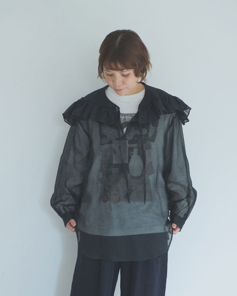 fril collar blouse/Hériter/H0-00-3065