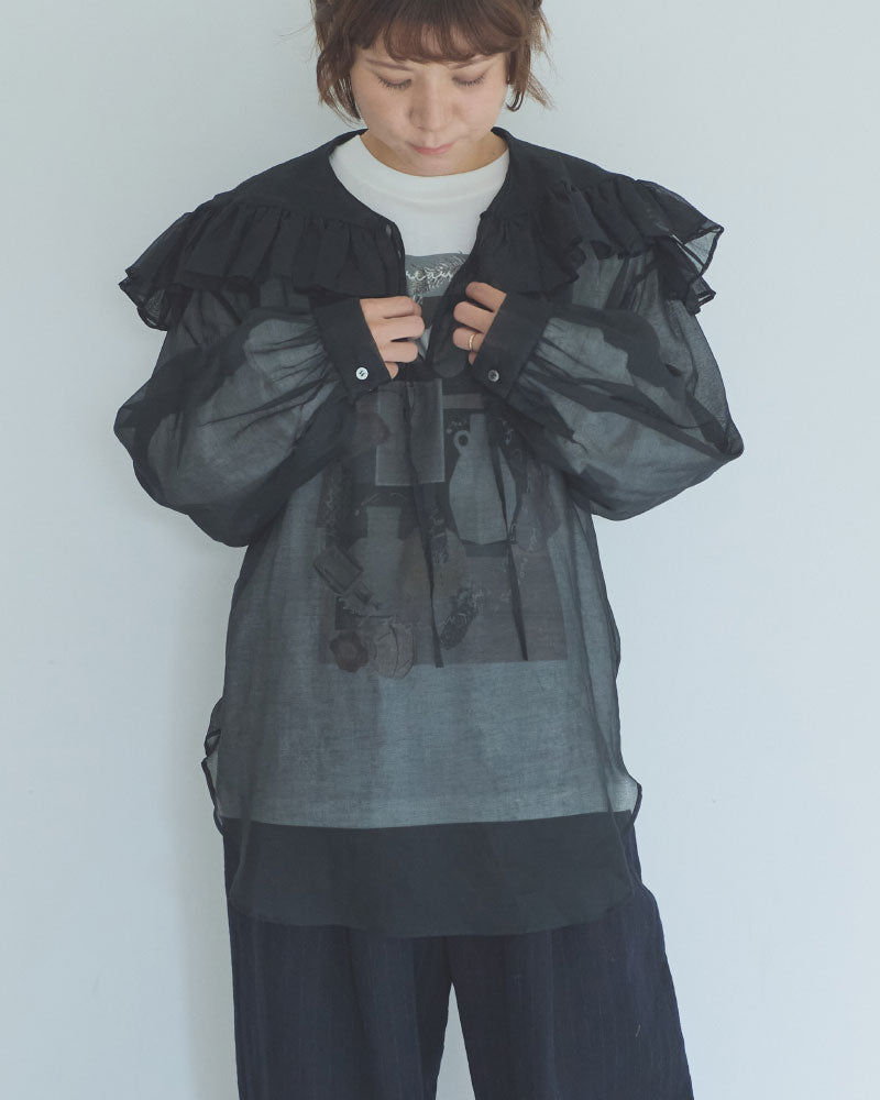 fril collar blouse/Hériter/H0-00-3065