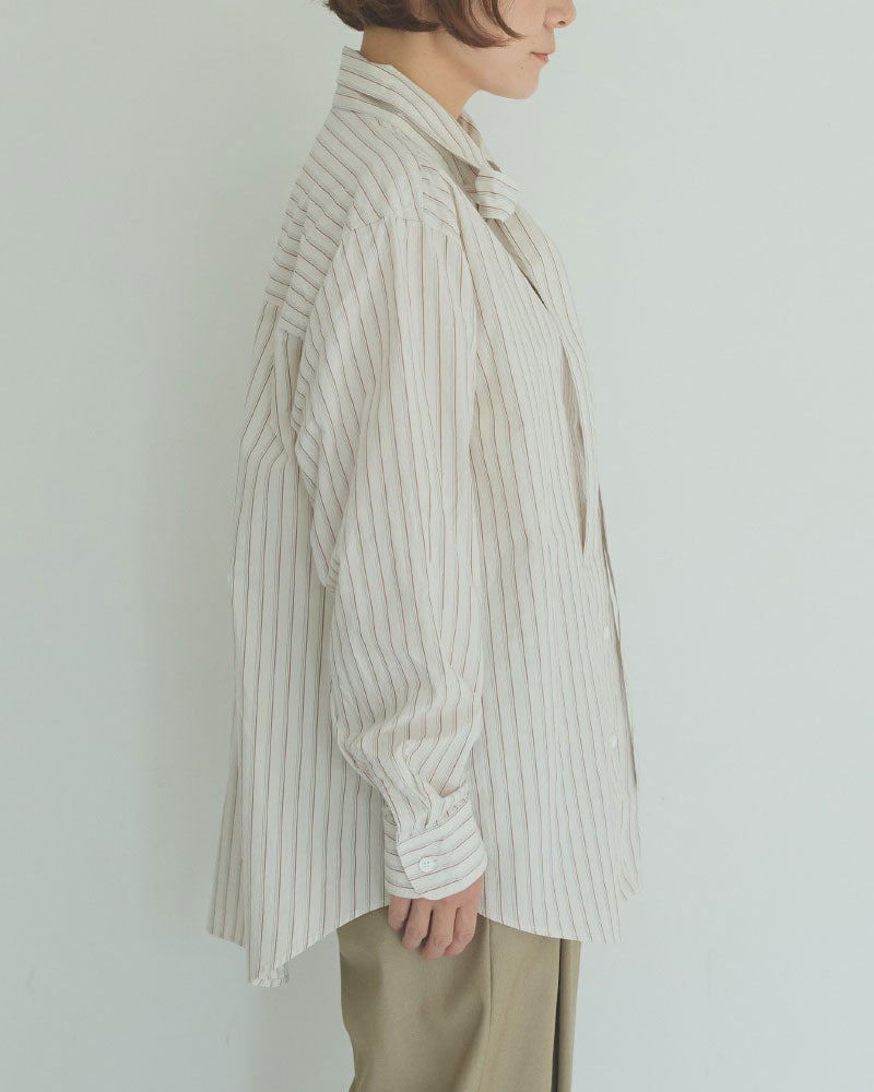 STRIPED BOW-TIE BLOUSE//MEYAME