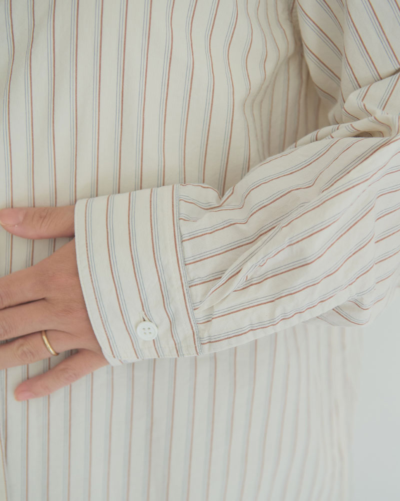 STRIPED BOW-TIE BLOUSE//MEYAME