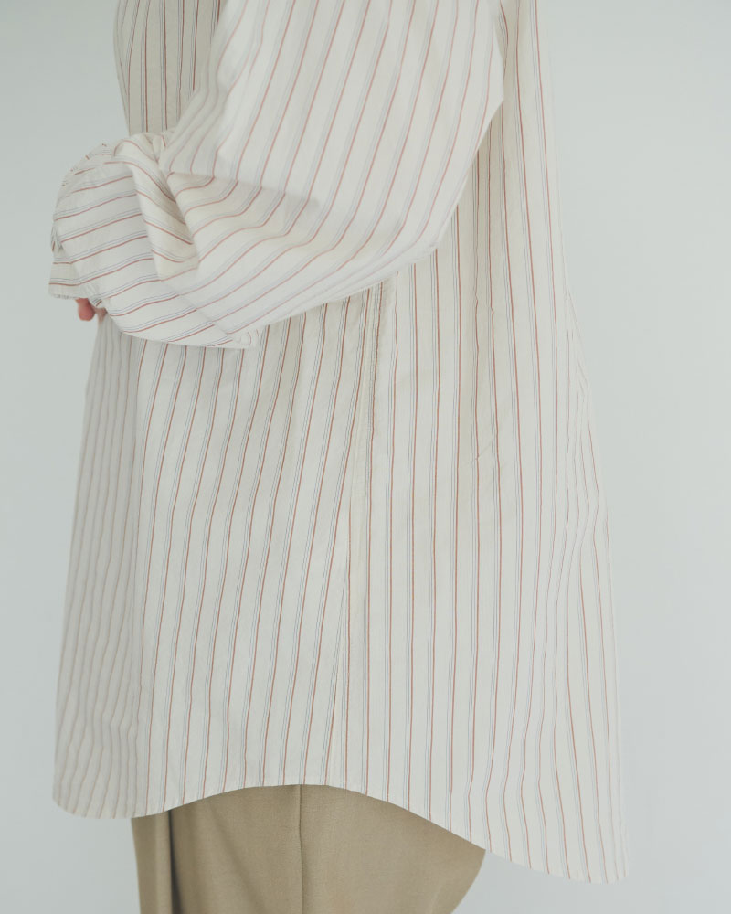 STRIPED BOW-TIE BLOUSE//MEYAME