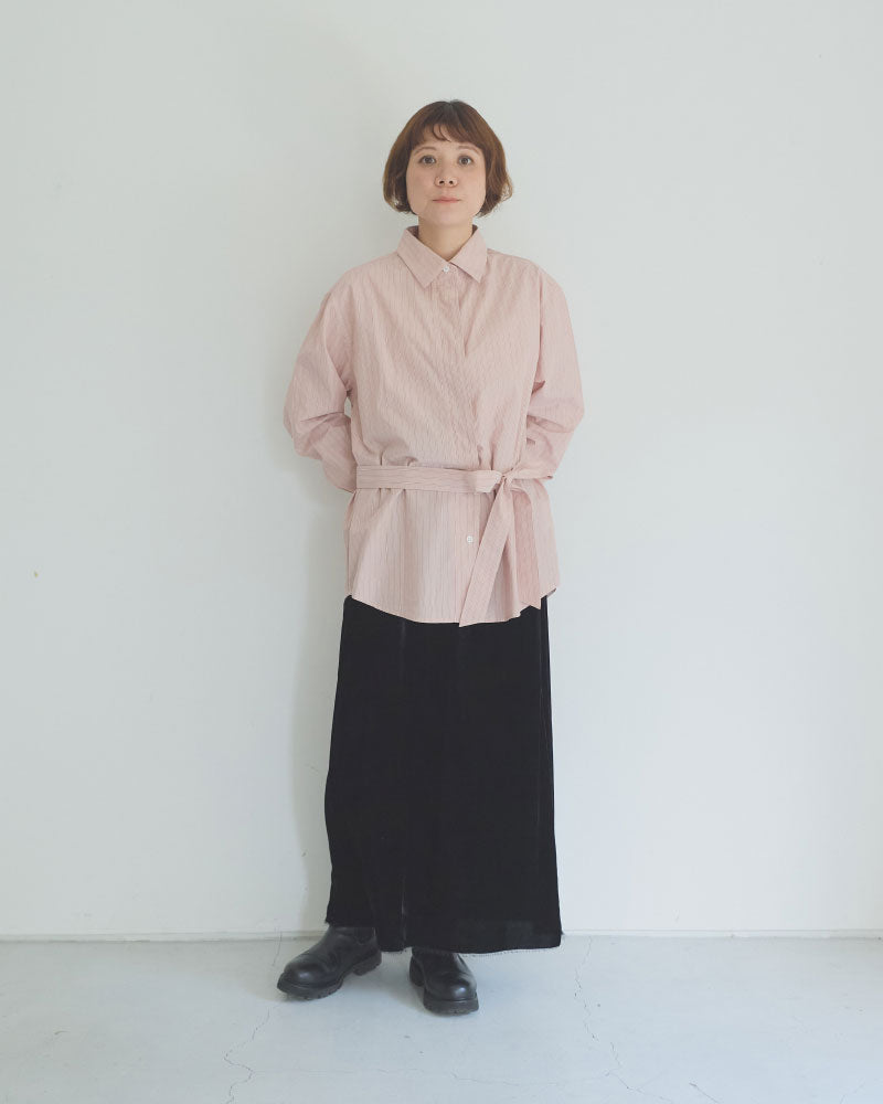 STRIPED BOW-TIE BLOUSE//MEYAME