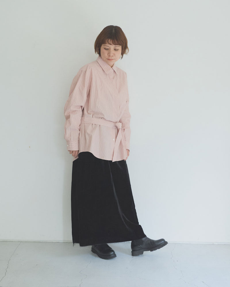 STRIPED BOW-TIE BLOUSE//MEYAME