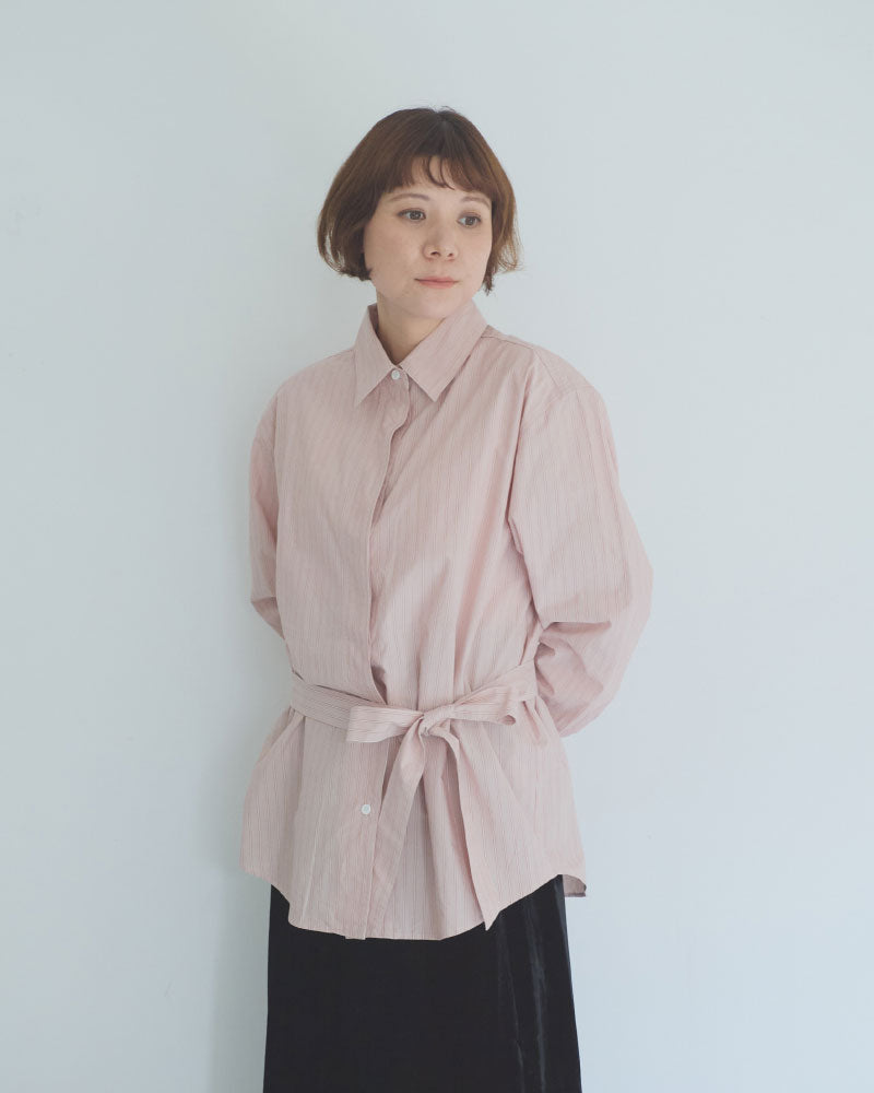 STRIPED BOW-TIE BLOUSE//MEYAME