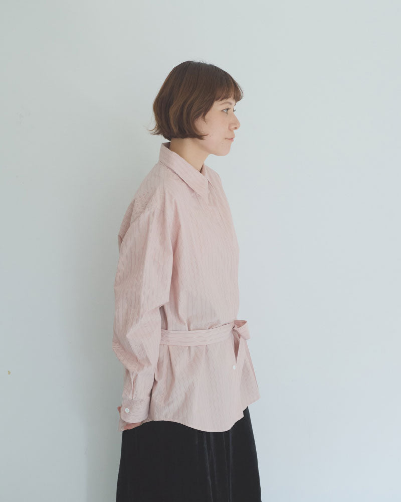 STRIPED BOW-TIE BLOUSE//MEYAME