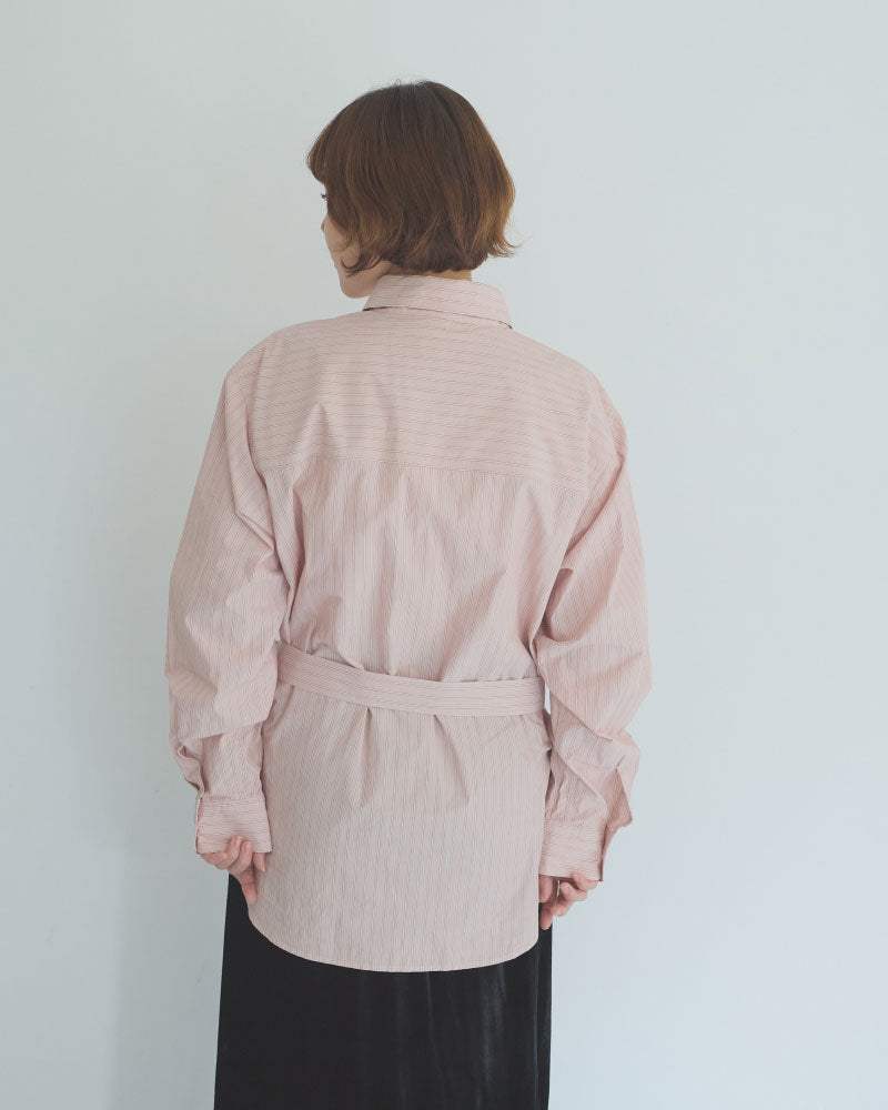 STRIPED BOW-TIE BLOUSE//MEYAME