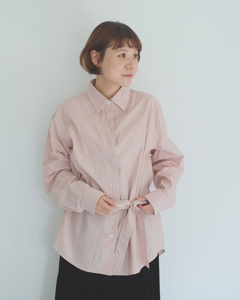STRIPED BOW-TIE BLOUSE//MEYAME