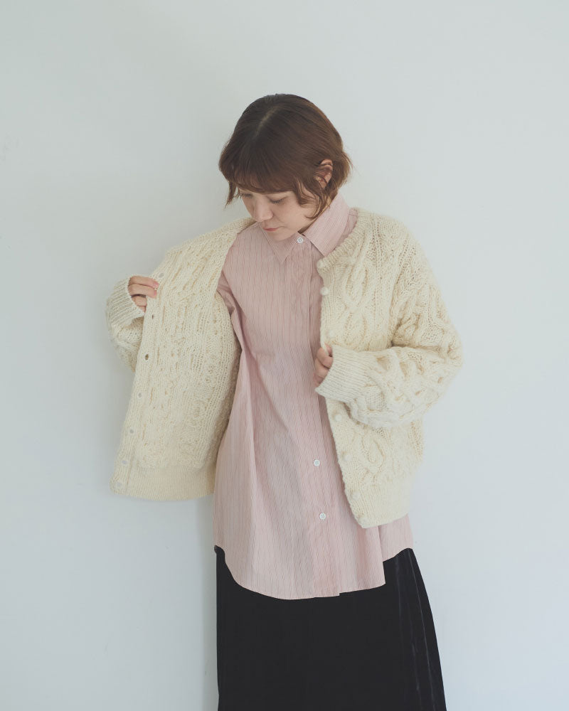 STRIPED BOW-TIE BLOUSE//MEYAME