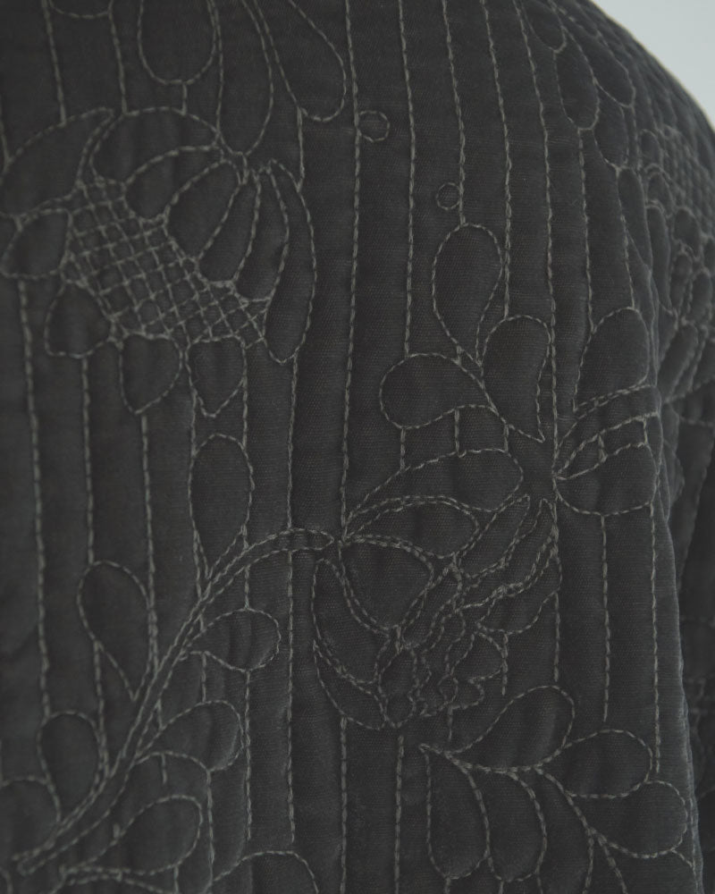 velvet quilt embroidery short coat/Hériter/H2-26-6006