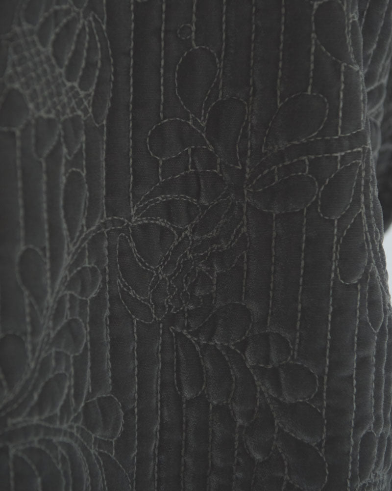 velvet quilt embroidery short coat/Hériter/H2-26-6006