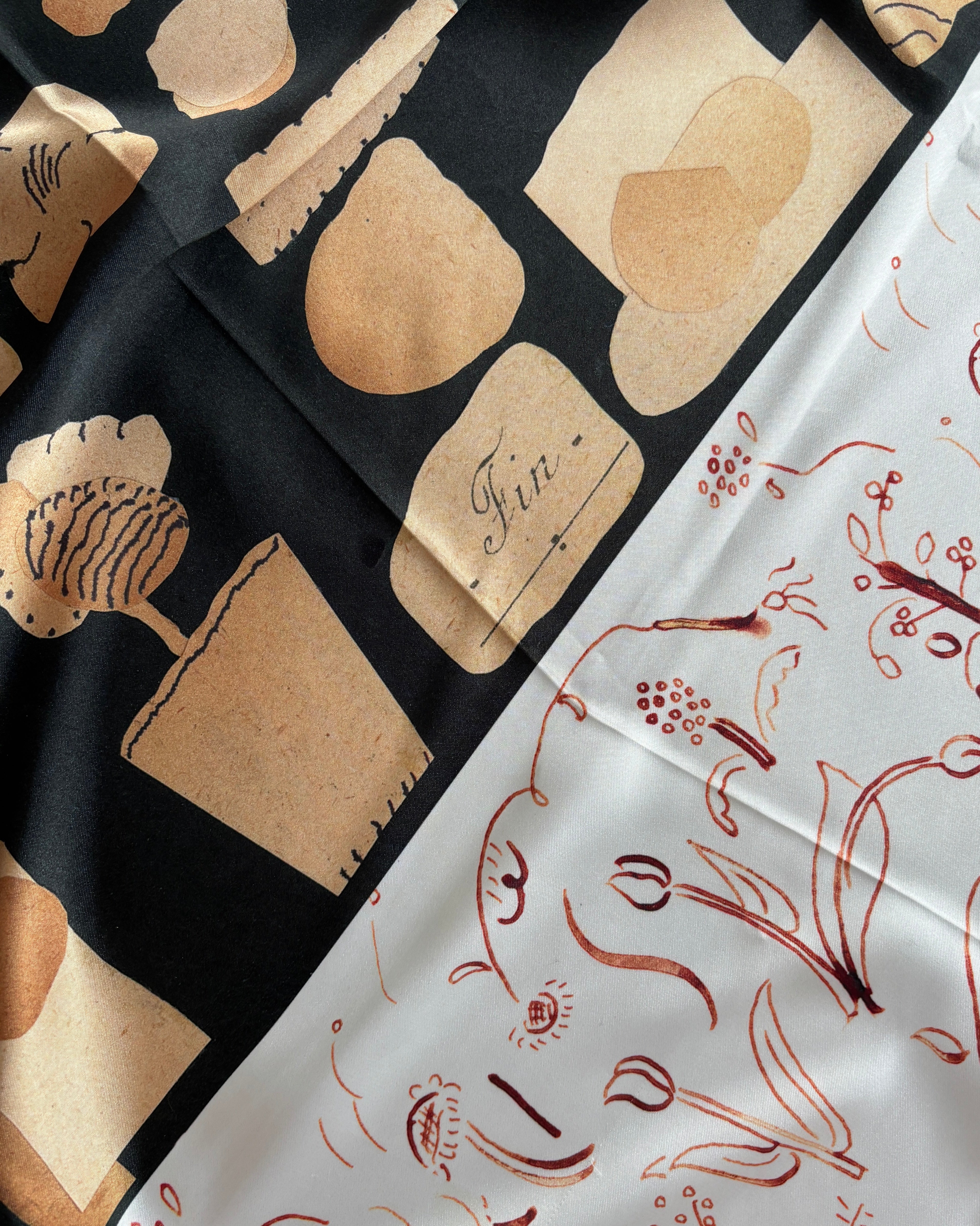 printed scarf 裏庭の記憶/ vent de moe 【受注受付終了】
