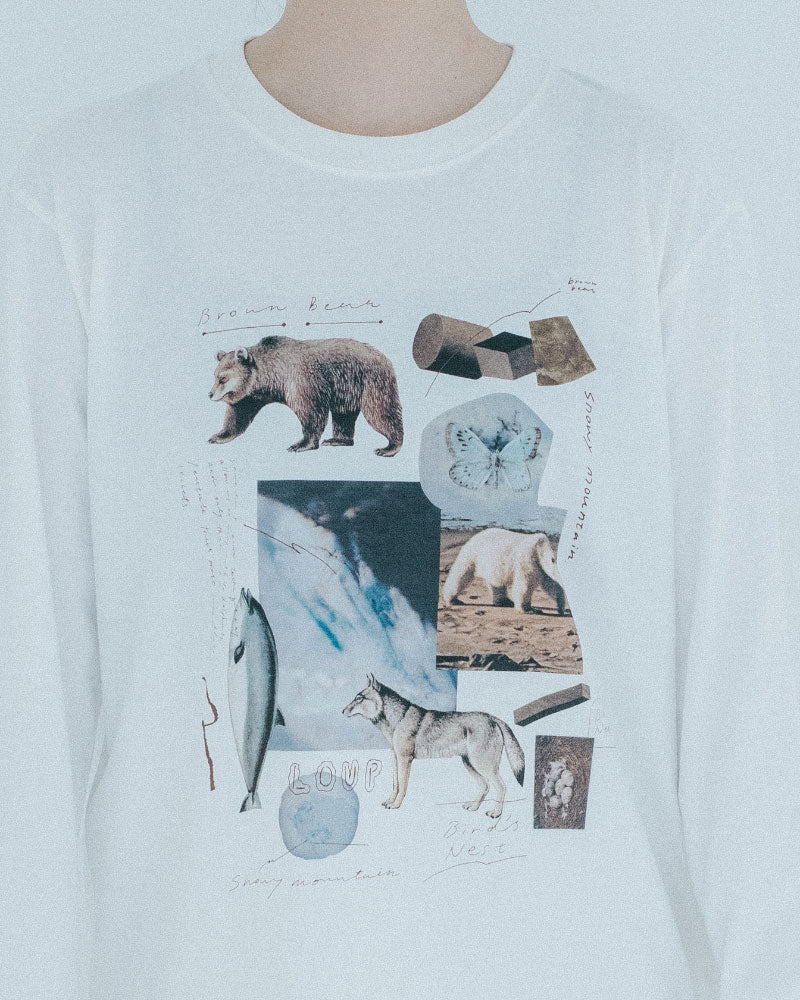 winteranimal ロングスリーブTシャツ/SLN
