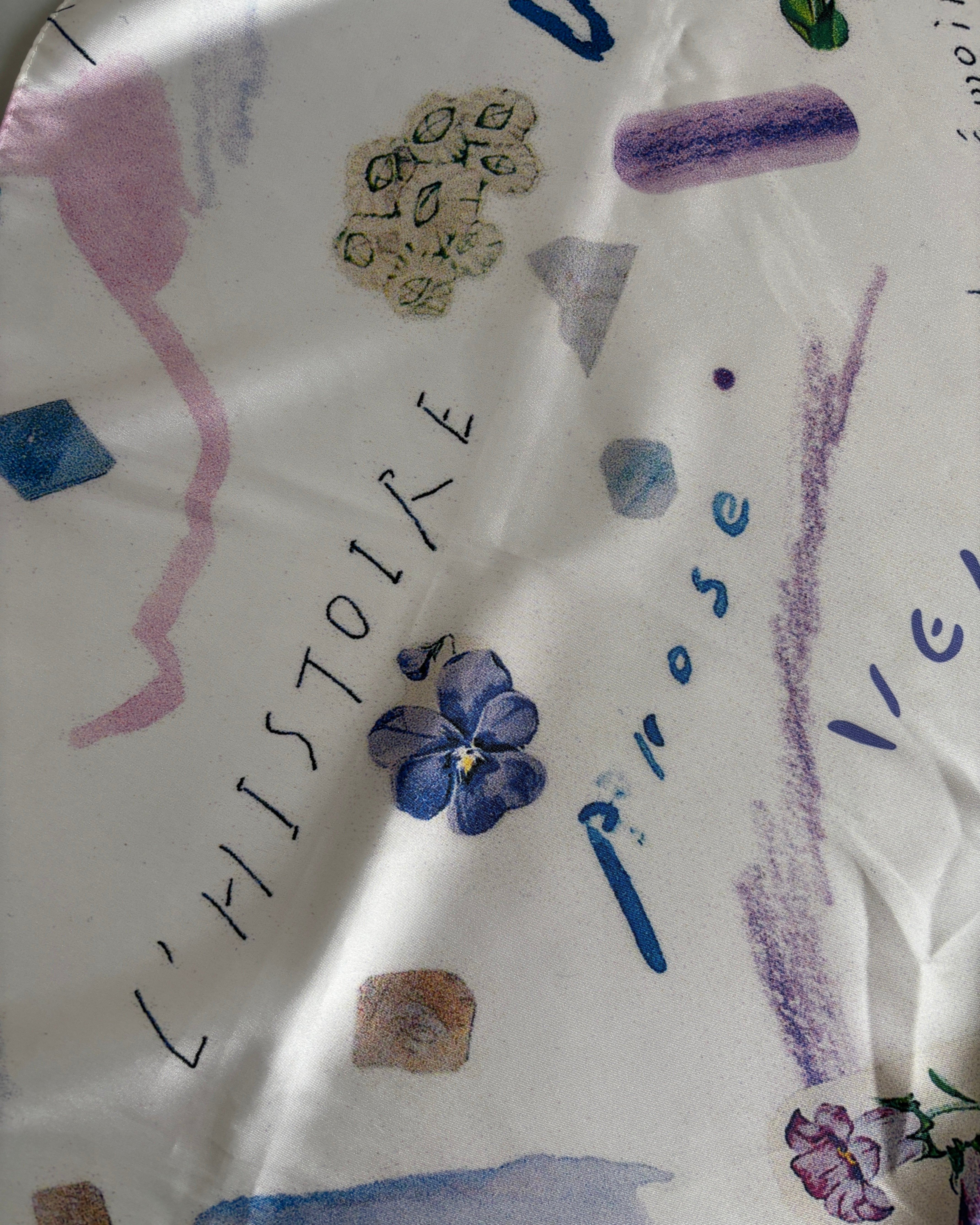 printed scarf パープルアイズ/ vent de moe 【受注受付終了】