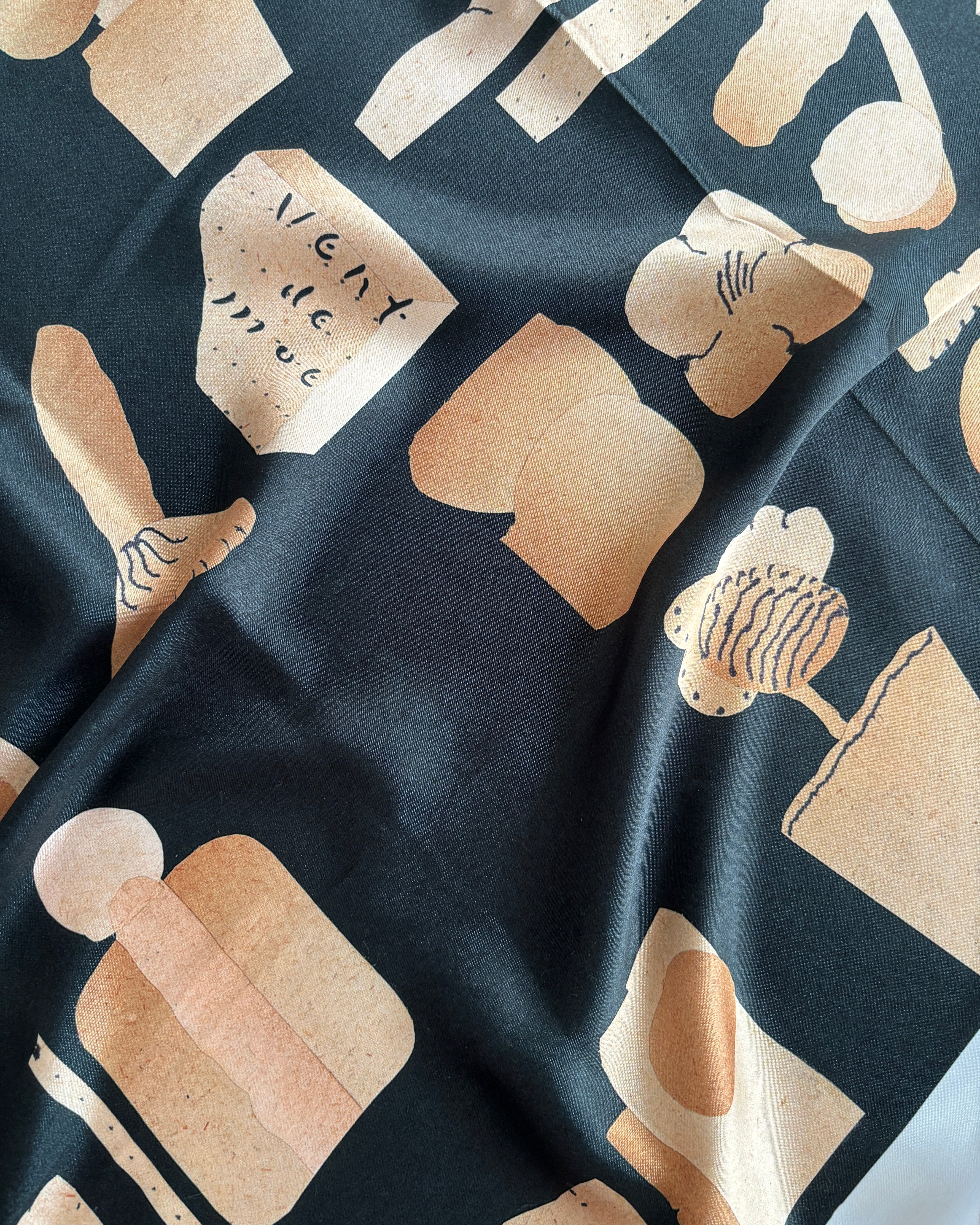 printed scarf 裏庭の記憶/ vent de moe 【受注受付終了】