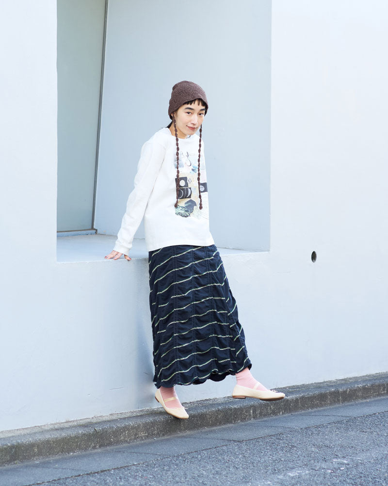 月と鉱石　ロングスリーブTシャツ