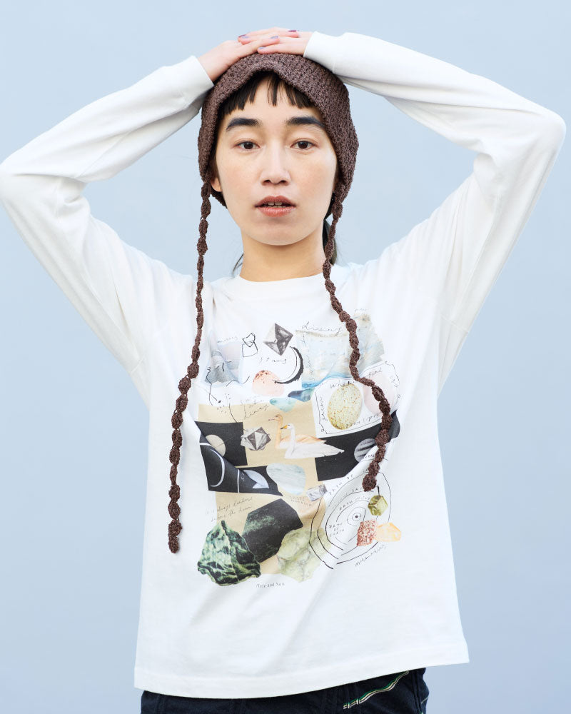 月と鉱石　ロングスリーブTシャツ