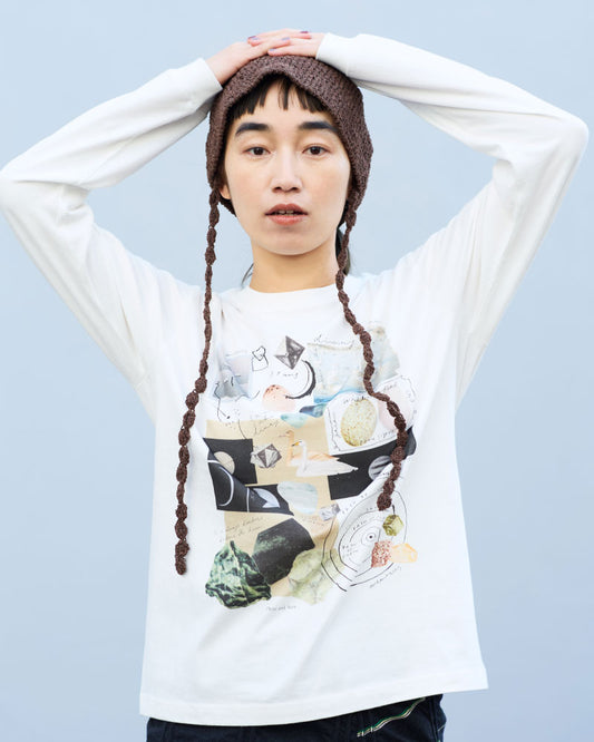 月と鉱石　ロングスリーブTシャツ