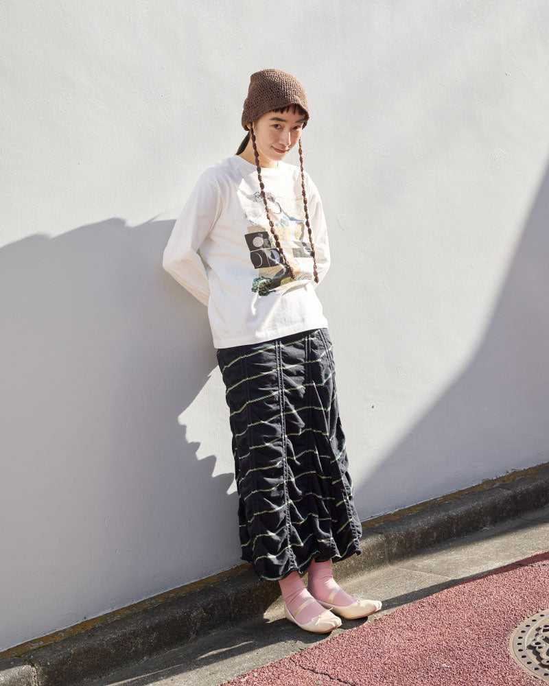 月と鉱石　ロングスリーブTシャツ