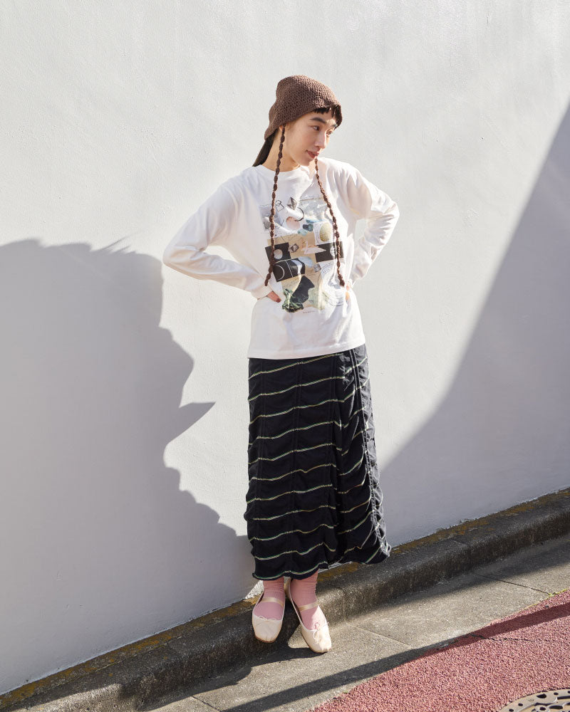 月と鉱石　ロングスリーブTシャツ