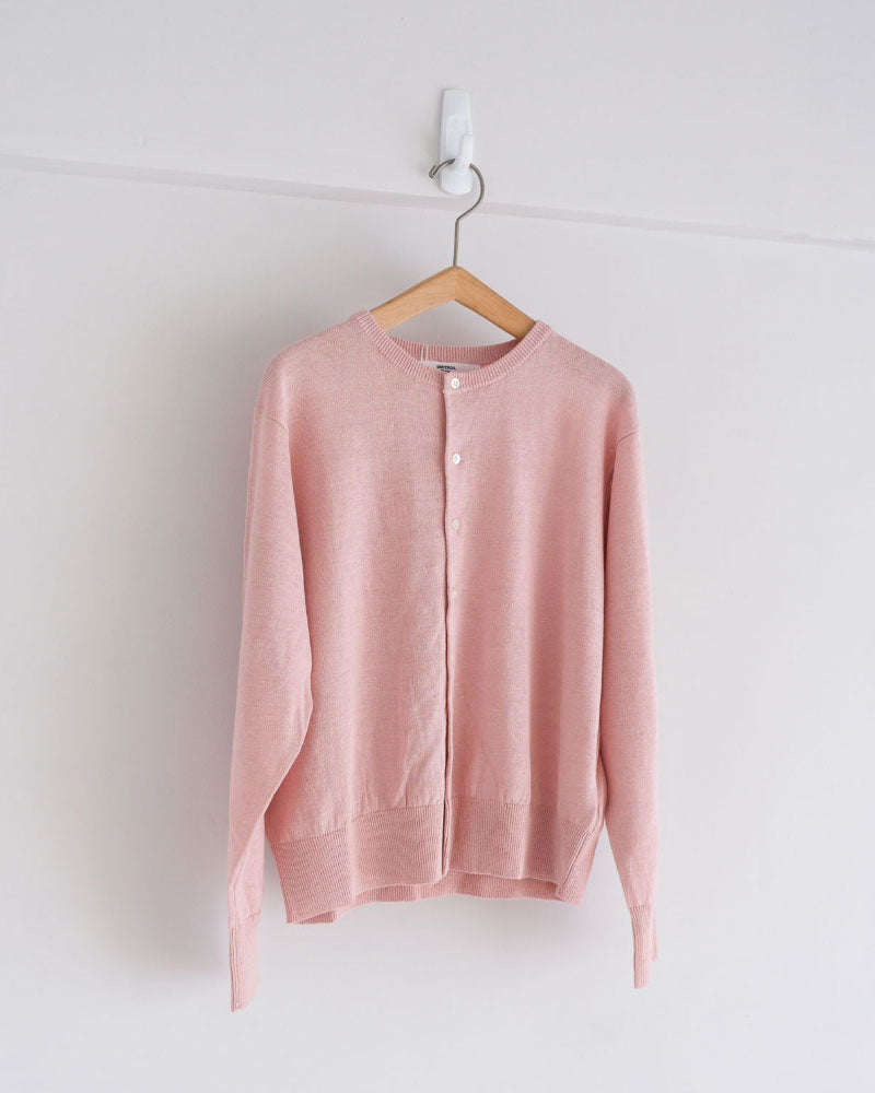 French Pure Linen クルーネックカーディガン/UNIVERSALTISSU/UT262KN001