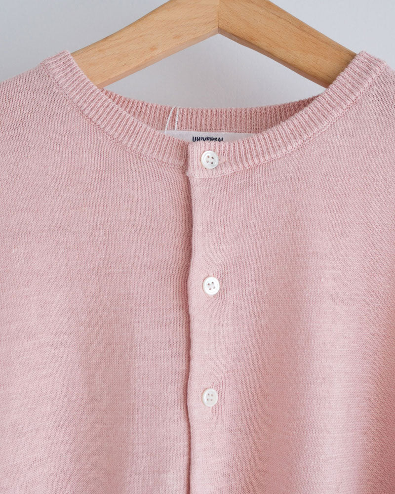 French Pure Linen クルーネックカーディガン/UNIVERSALTISSU/UT262KN001