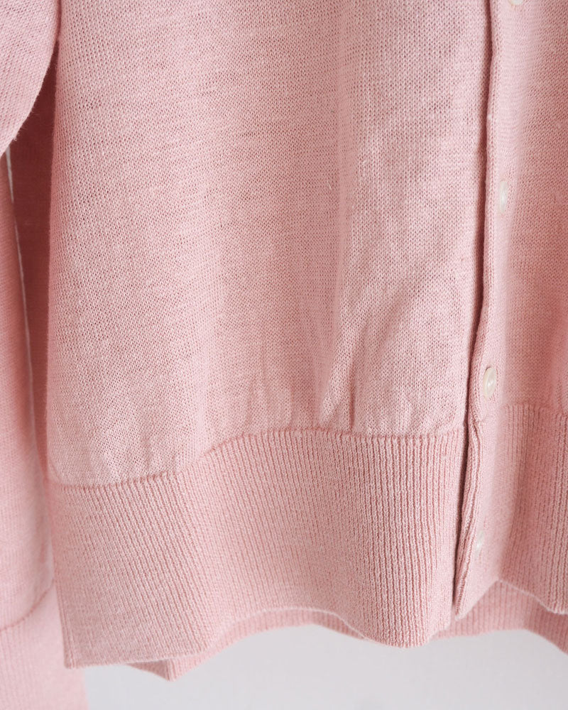 French Pure Linen クルーネックカーディガン/UNIVERSALTISSU/UT262KN001