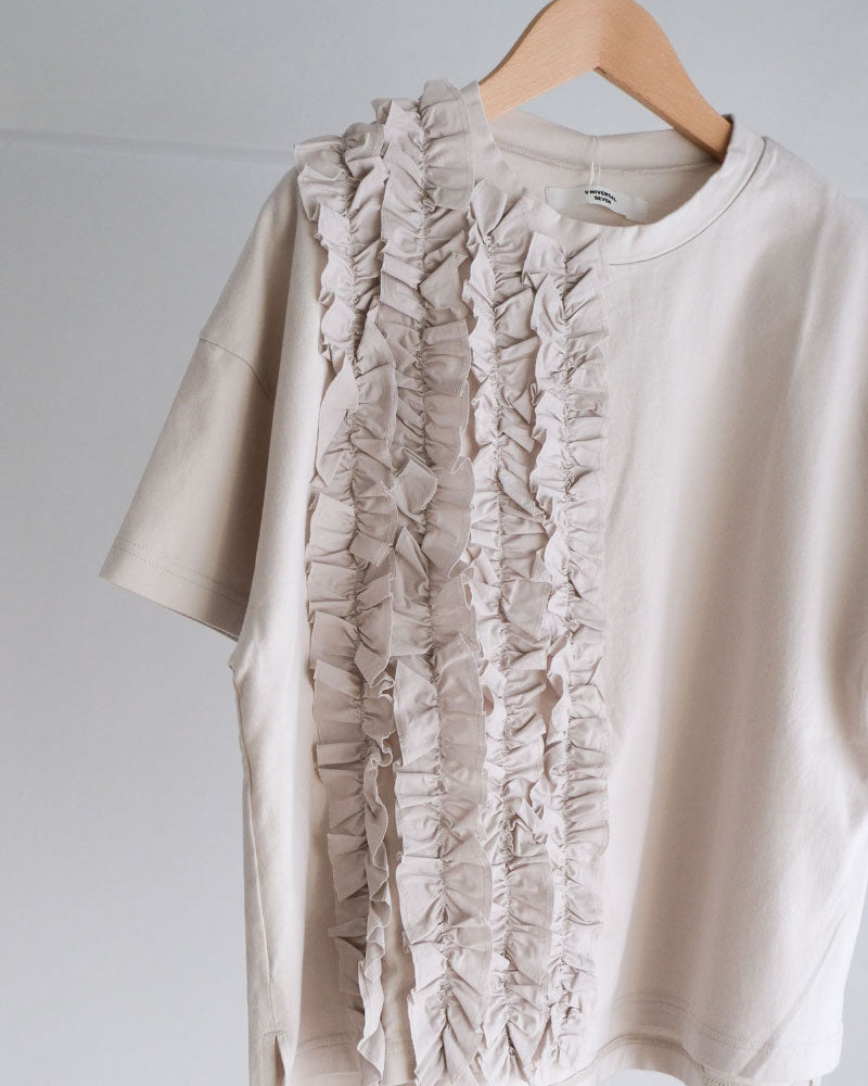 クラシック天竺　フリルTシャツ/universaltissu/ US251CT023