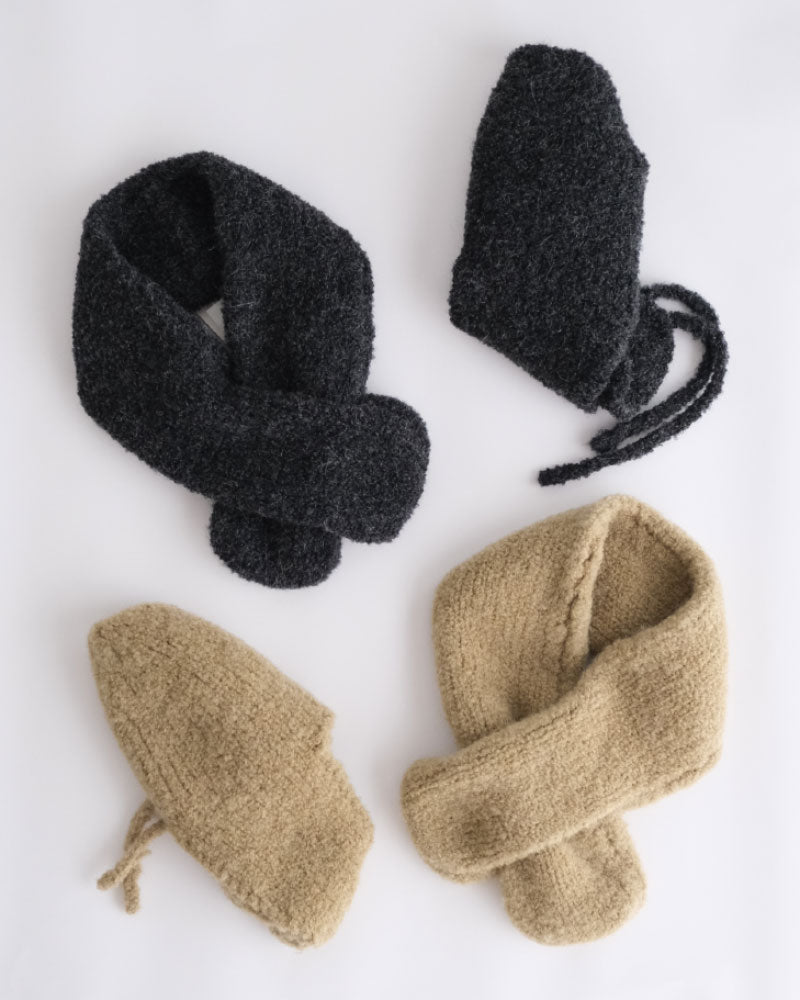 【受注】HAND KNIT MUFFLER/YULA/Y L 25-A 003