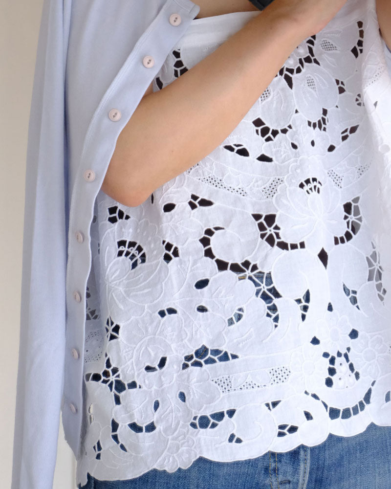 cutwork parts tablecloth camisole/Hériter/H0-00-3060