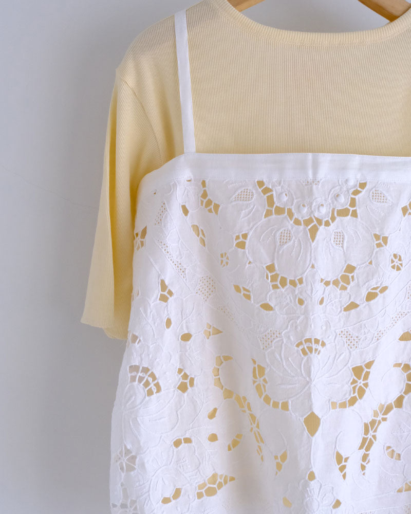cutwork parts tablecloth camisole/Hériter/H0-00-3060