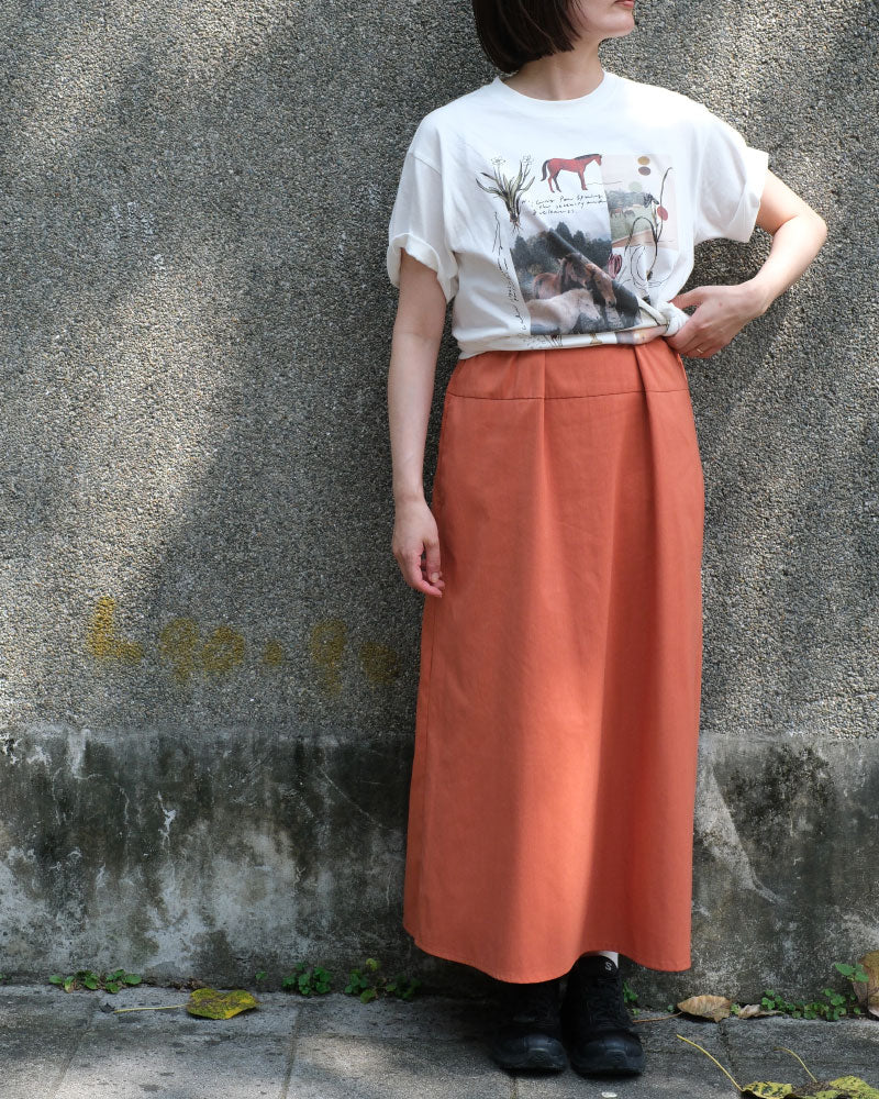 馬と球根花 半袖Tシャツ/SLN