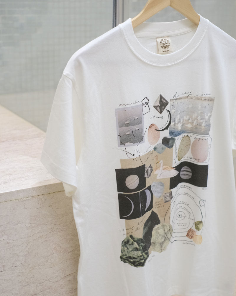月と鉱石　半袖Tシャツ/SLN